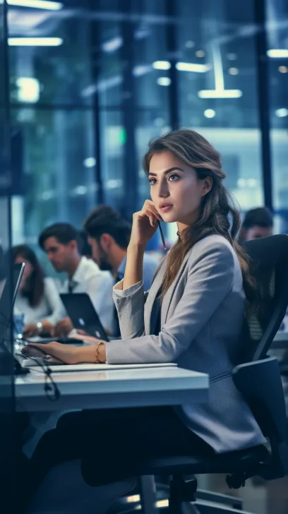 office-worker-new-telephone-system